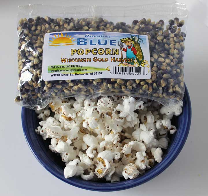 Midnight Blue Popcorn in Bowl