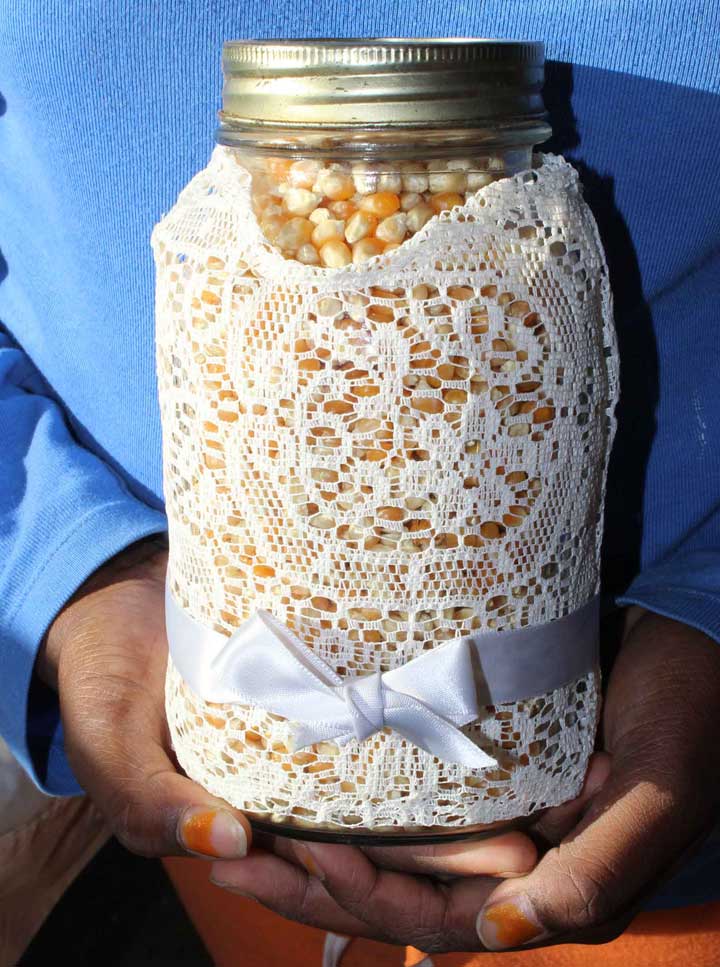 popcorn in jar